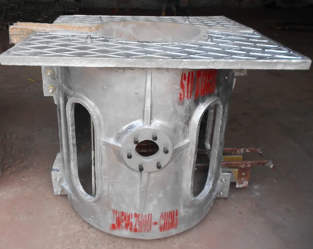 large steel melt furnace 