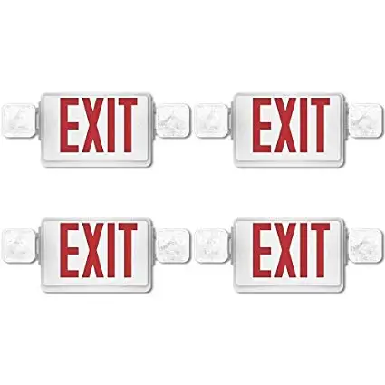 Led US Plastic Wall Mounted Ab 15w Ceiling Double Side Emergency Exit Sign With Battery