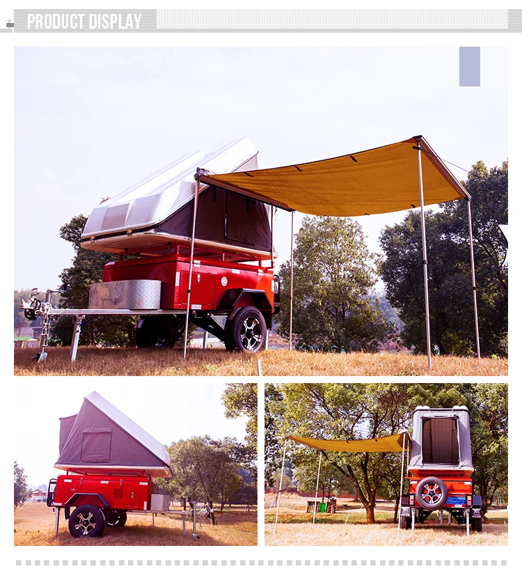 High Quality Lightweight Travel Small Camper Trailers With Canvas Tent