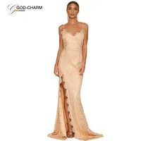 

*GC-86970212 2020 new arrivals Wholesale Pretty Women Dresses Lace Sleeveless Bridal Wedding Party Gown Evening Dresses Long