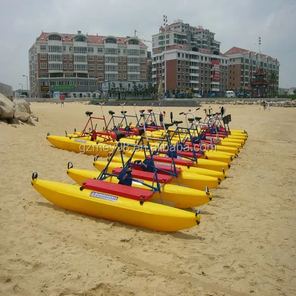 Factory Design 3person Aqua Bike Beach Bicycle Fiberglass Water Bike (m038) For Water Park