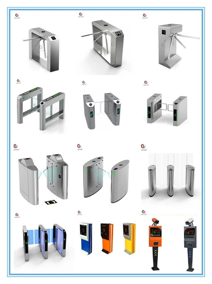 RFID card reader access control digital full height turnstile gate entrance and exit gate