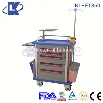Emergency Crash Carts Small Emergency Resuscitation Trolley Abs