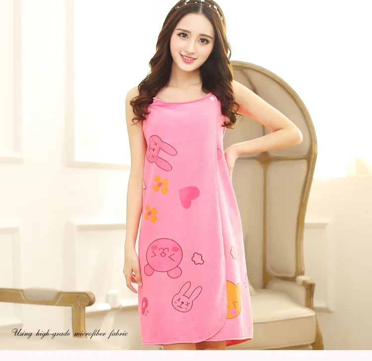 Bathroom floor towels pink design towel bar set Microfiber Bath Dress Towel