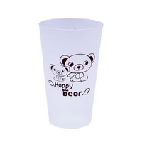 

Custom logo clear frosted flex 400ml drinking cups 14oz reusable plastic cup for promotion
