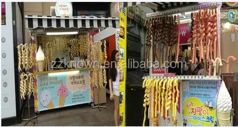 Snack Exturder Ice Cream Cone / Puffed Corn Stick Making Machine