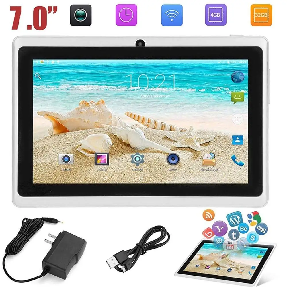 2020 Cheap New 7" Tablet PC Quad Core Google Android 4.4 8GB WiFi 512M + 4GB Touchscreen Dual Cameras HD Tablet