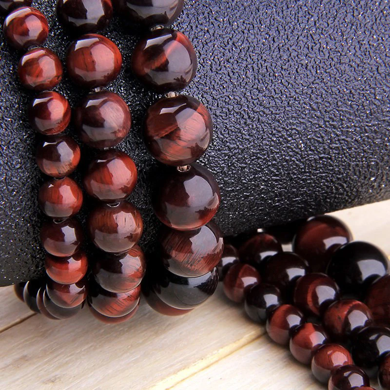 

Wholesale Natural Red Tiger Eye Beads Stone Round Polished Loose Beads 15 inches 6mm 8mm 10mm
