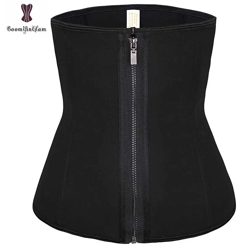 

plus size neoprene underbust zipper hooks & eyes closure steel boned corset for women