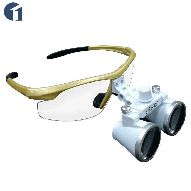 Dentist Use Dental Surgical Medical Binocular Loupes With Head Light