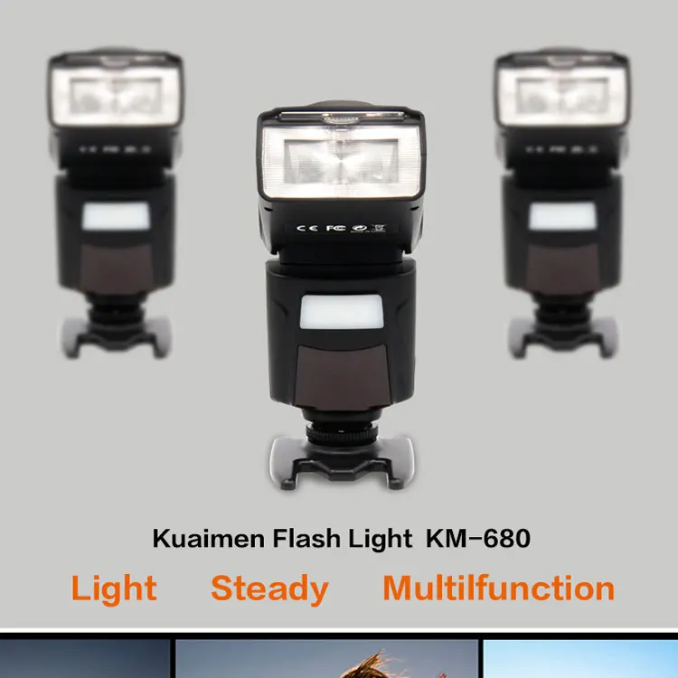 Durable Quality Universal Camera Flash Light With Led Speedlite Auto Zoom For Canon Nikon