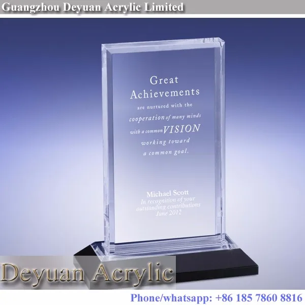 Custom Glass Trophies And Plaques Logo Print - Buy Glass Trophies ...