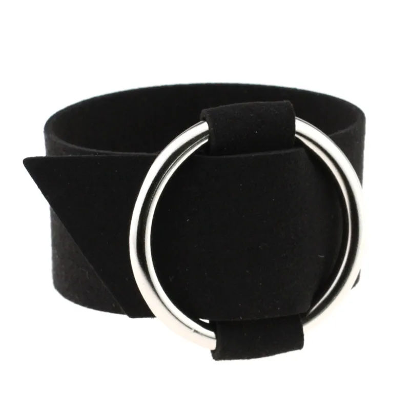 

Simple wild round ring velvet bracelet metal round buckle bracelet, 16colors
