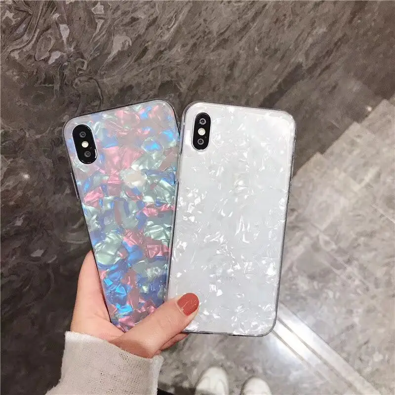 Bright Shell Paper TPU Mobile Phone Case for iPhone X