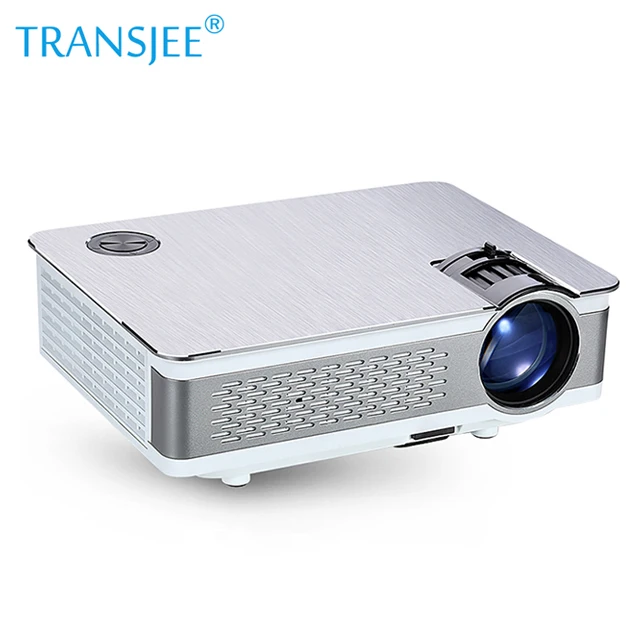 

new product Basic version 3800 Lumens home theater led 3d ultra 4k mobile projector use for home education, Gray