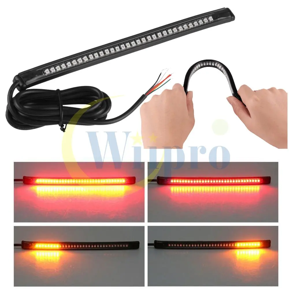 Universal led. Светодиодный стоп сигнал для harley davidson. flexible motorcycle license plate led light tail brake stop turn signal lamp. планка диодная для лампы. led планка в фонарь.