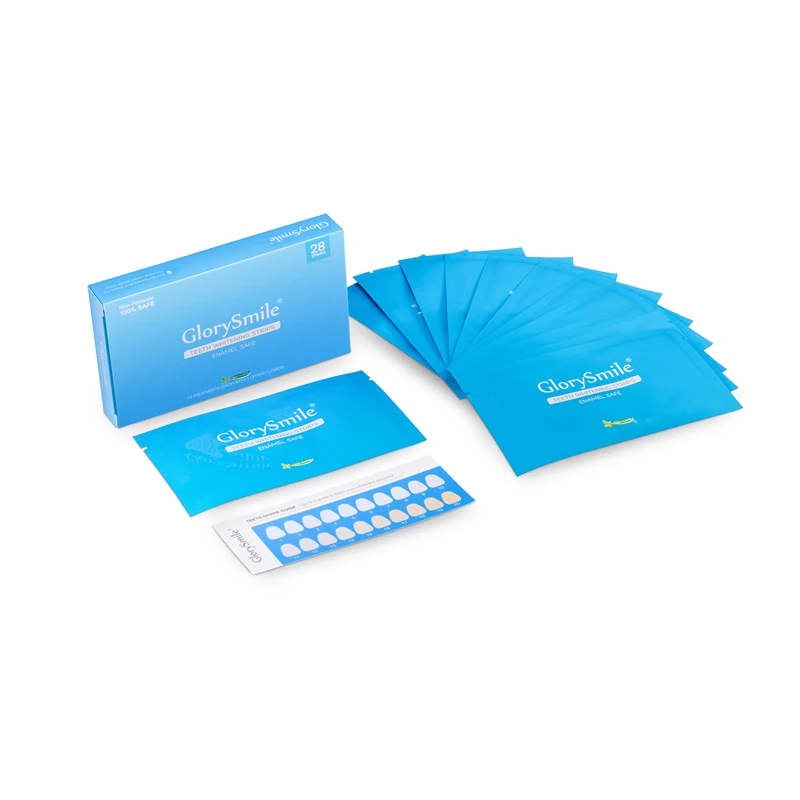 

Professional Strength Double Elastic Gel Teeth Whitening Strips 28 Count - 14 Day Supply, Transparent