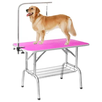 Stainless Steel Portable Foldable Pet Dog Grooming Table Pink - Buy Dog