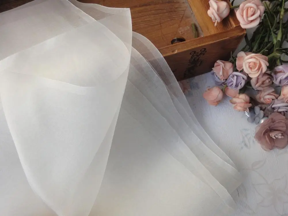 
100% Silk Fabric Voile, Paj, Pongee, 4.0MM - 6.0MM, 114cm or 140cm width, PFD for skirt or wedding dress 