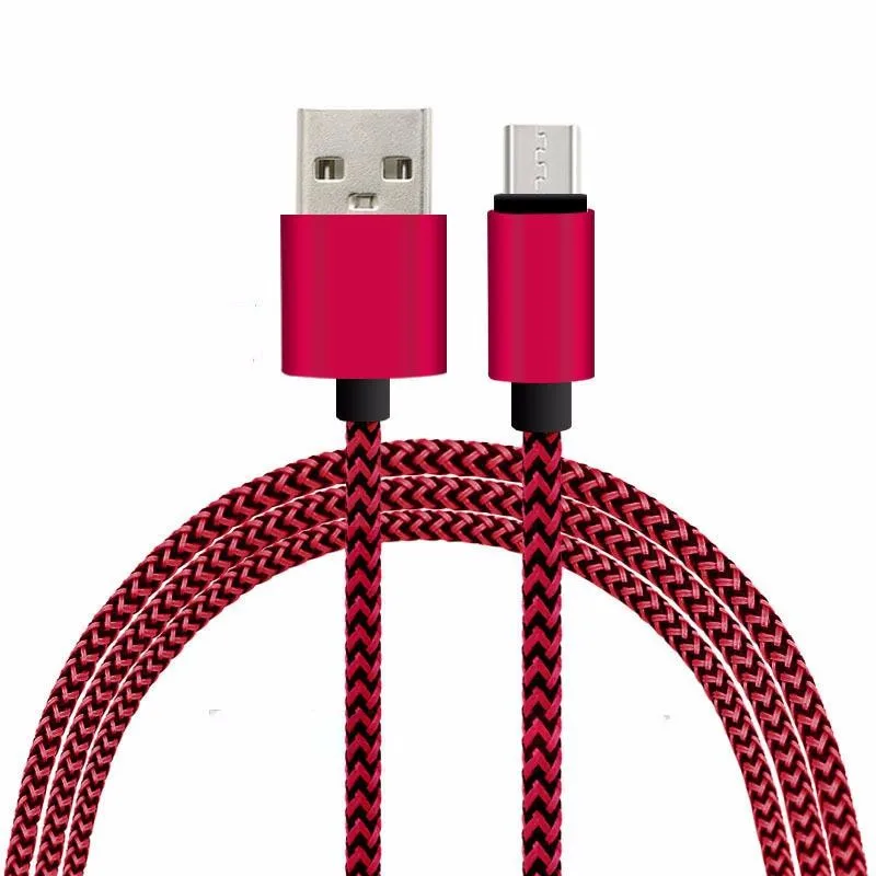 2015 newest high quality charging & sync data braided micro usb cable