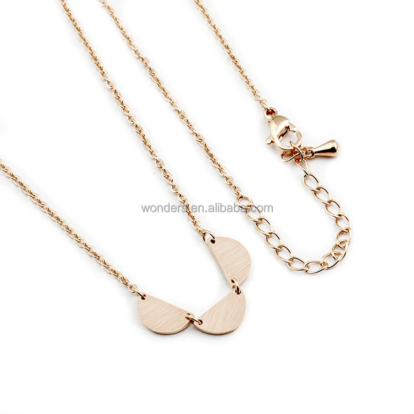 

Moon Statement Necklace Fashion Stainless Steel Jewelry Gold Plated