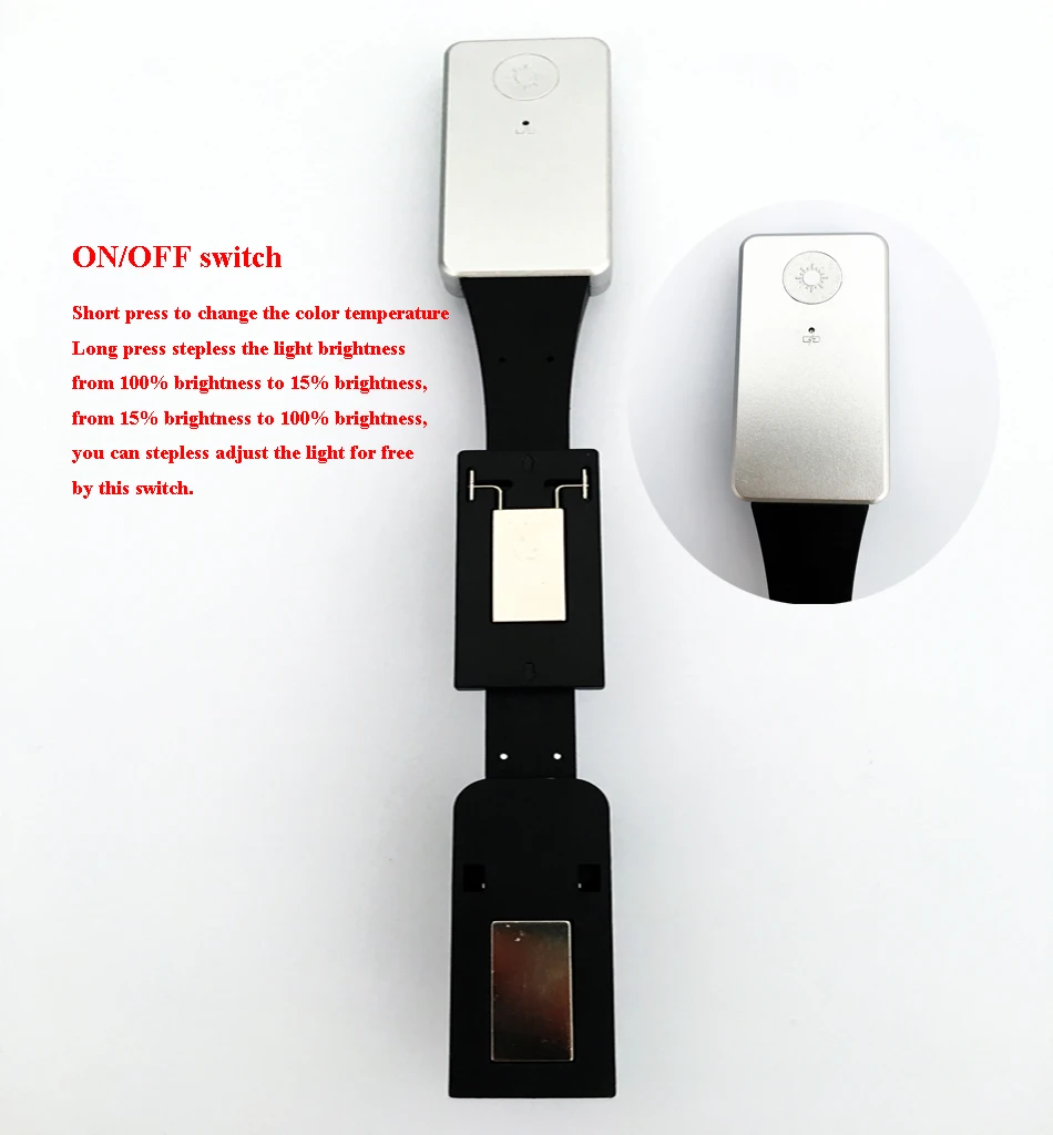 USB Rechargeable Book Light Flexible Clip Led Reading Light For Bookmark,Kindle