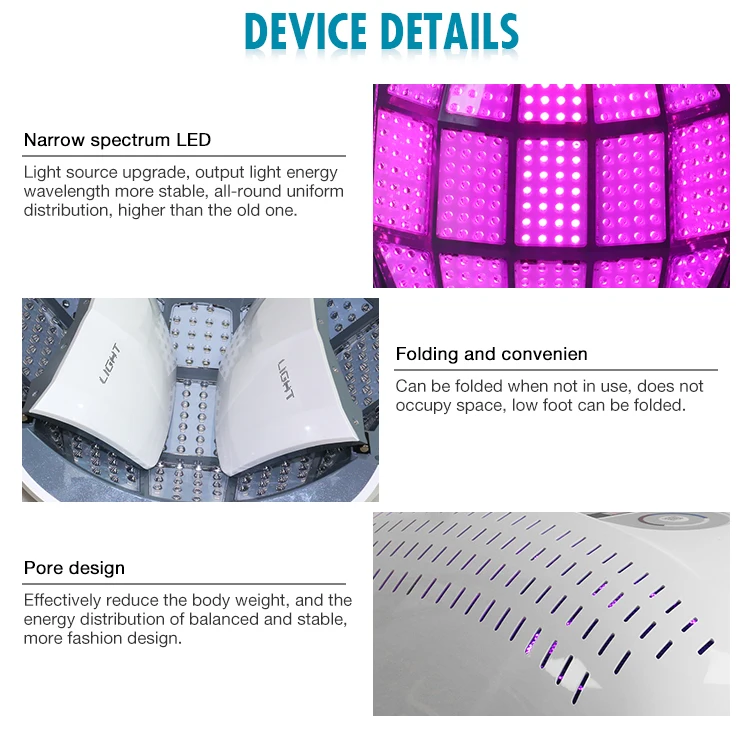 4 colors pdt machine led light therapy for beauty salon