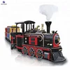 Popular tourist attraction fun park rides family game 1 locomotive 4 coaches electric road steam trackless train for sale