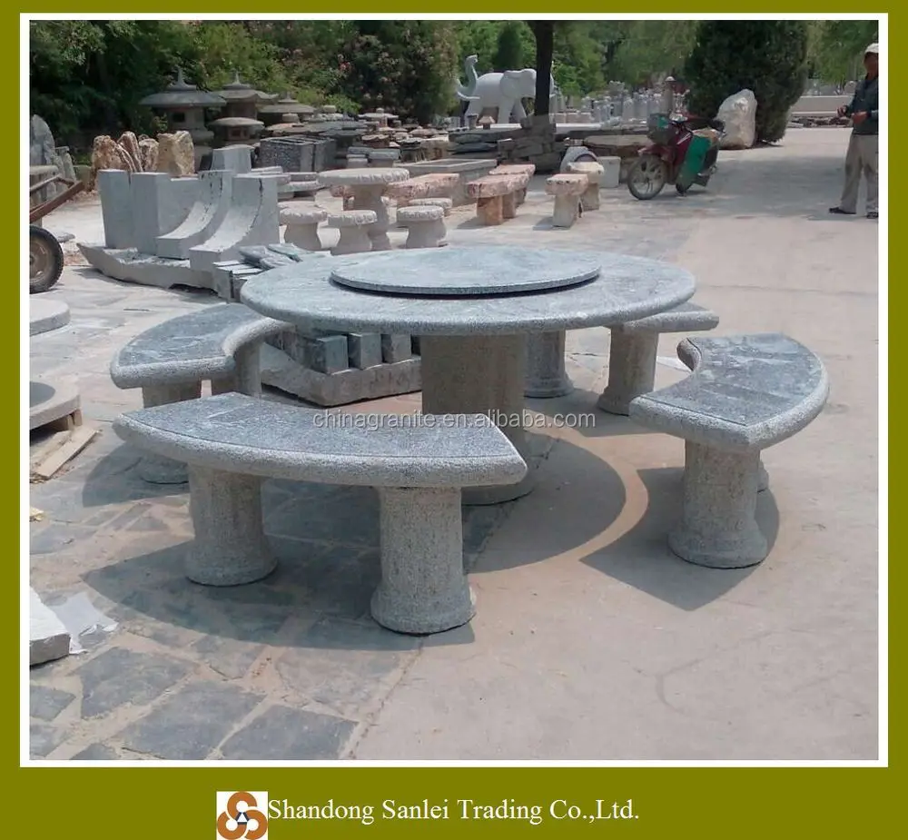 Outdoor Stone Table And Bench,Banquet Spining Dining Table,Dining Table