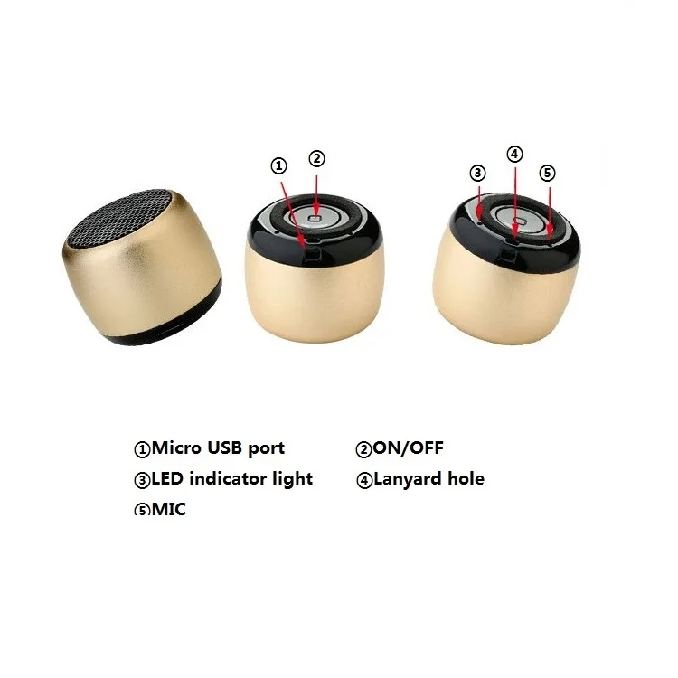 Creative Super Mini Portable Wireless stereo Speaker for Outdoor Small Metal Speaker with TWS function super bass - ANKUX.COM