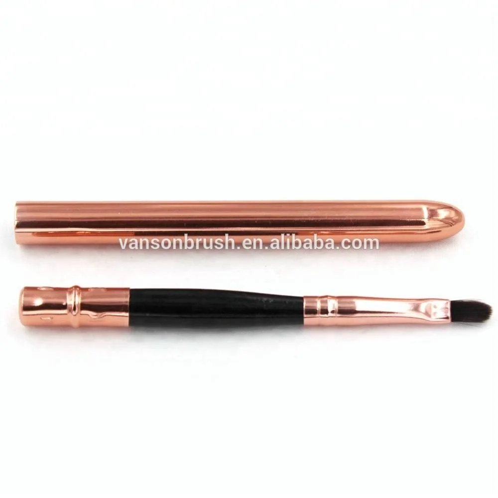 
Face Use and Angular Brush Style Hot Selling Vanson Makeup Tool Rose Gold Color Retractable Lip Makeup Brush 