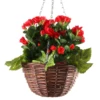 plastic basket with wheels handmade decorate flower basket with hanging