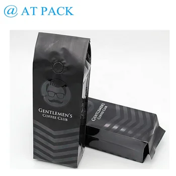 Matte Black 340g Custom Printed Coffee Bags With Valve Matte Black 340g Custom Printed Coffee Bags With Valve