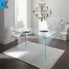 China modern glass top round dining table set