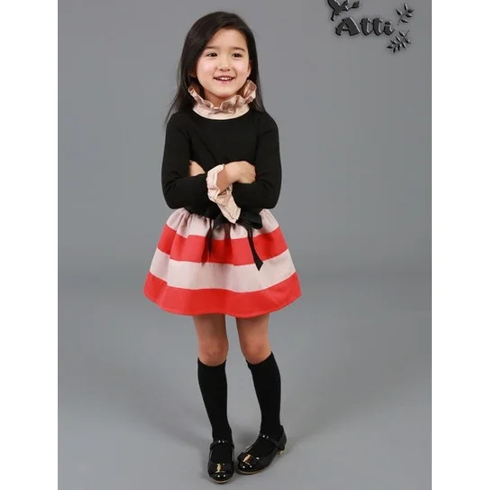 

Online Shopping For Kids Girls Western Fashion Show Long Sleeve Knitted Dresses, As picture;or your request pms color