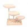 Customized Wooden Display Wrapped Wood Jewelry bracelet Display Stand can hold bracelet necklace