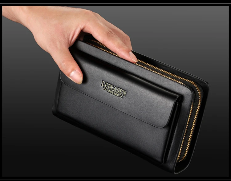 leinasen brand men wallet coin pocket Alibaba