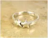 925 Serling silver antique with double star rings for baby's toe ring.