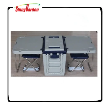 multi function cooler with table