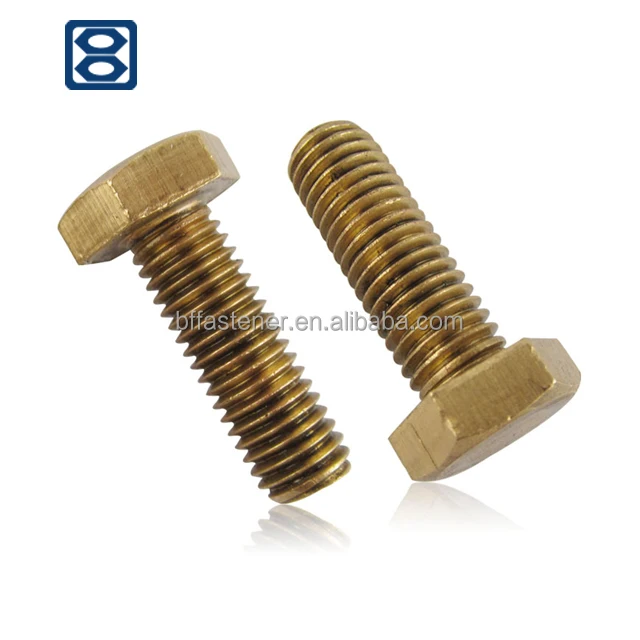 
Hardware Jiaxing Factory Brass Hex bolt and nut 