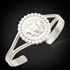 Brass Based 18K Gold Plated bangle Medusa Cuff women bracelet gold plated