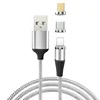 Hot sale 3A Magnetic braided Cable charging usb 3 in 1 for iPhone micro type c phone