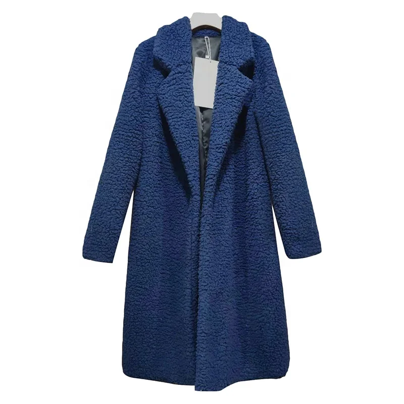 Autumn and winter new loose Lamb hair cardigan warm plush coat