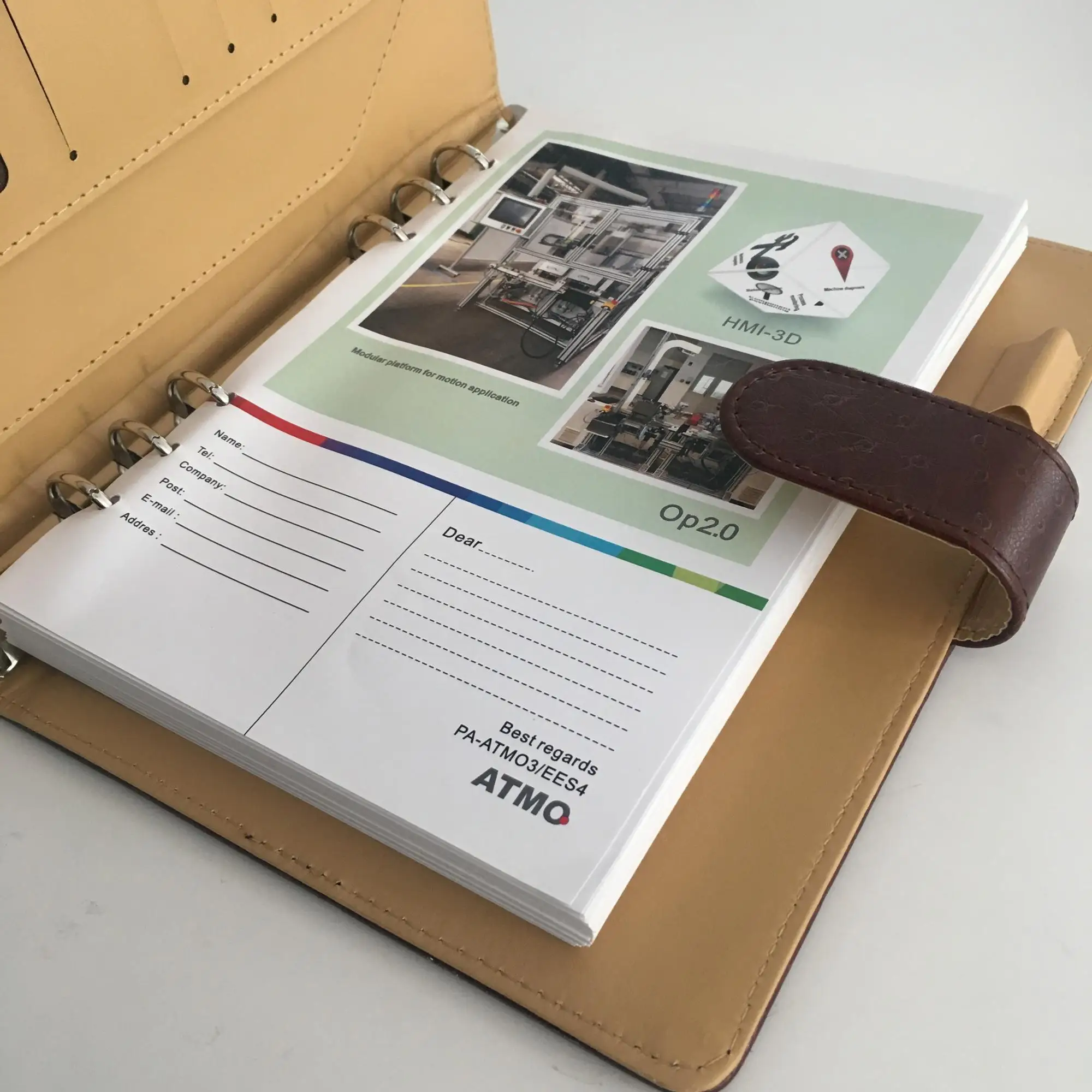 A5 Leather Binder Organizer Leather Journal Ring Binder Planner Spiral