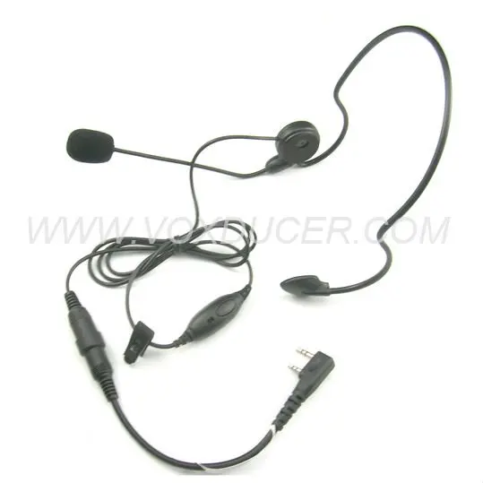 

For Icom IC-A4 IC-A5 IC-A6 IC-A24 IC-A14 In-line PTT Light-weight Behind the head headset
