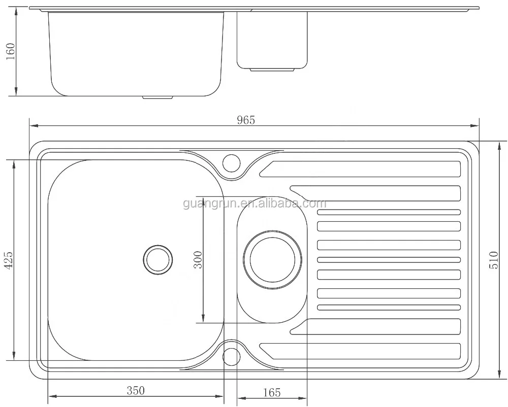 Deep Drawn Stainless Steel 304 Double Bowl Kitchen Sink With Drainboard Gr 965b Buy Stainless Steel Kitchen Sink With Drainer Household Trough 1 5m Stainless Steel Sink Product On Alibaba Com