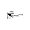 Slim Square Privacy Bed/Bath Lever handle in Polished Chrome