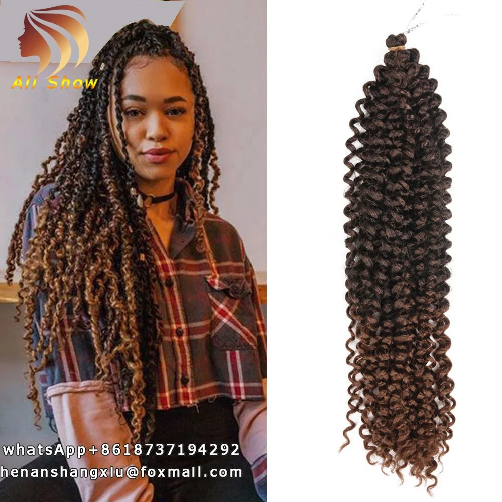 

Ali Show Bohemian Braid Crochet Hair for Passion Twist Long water wave Hair Extensions