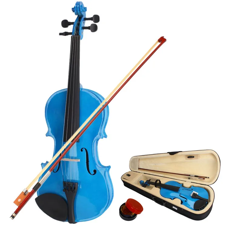 

New 4/4 Case Bow Rosin Dark Blue Acoustic Violin