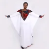 Plus Size Bazin Riche 6XL Vintage Ethnic Designs Batwing Kitenge Print Dress